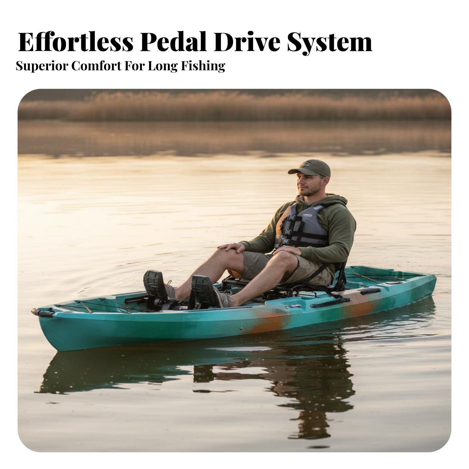 Pedal Drive Fishing Boat Folda - Fishing Kayak Sit On Top ulasan dan harga