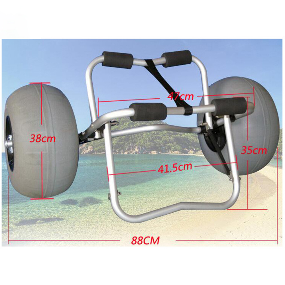 Inflatable Wide Wheel Canoe Bo - Fishing Kayak Cart ulasan dan harga