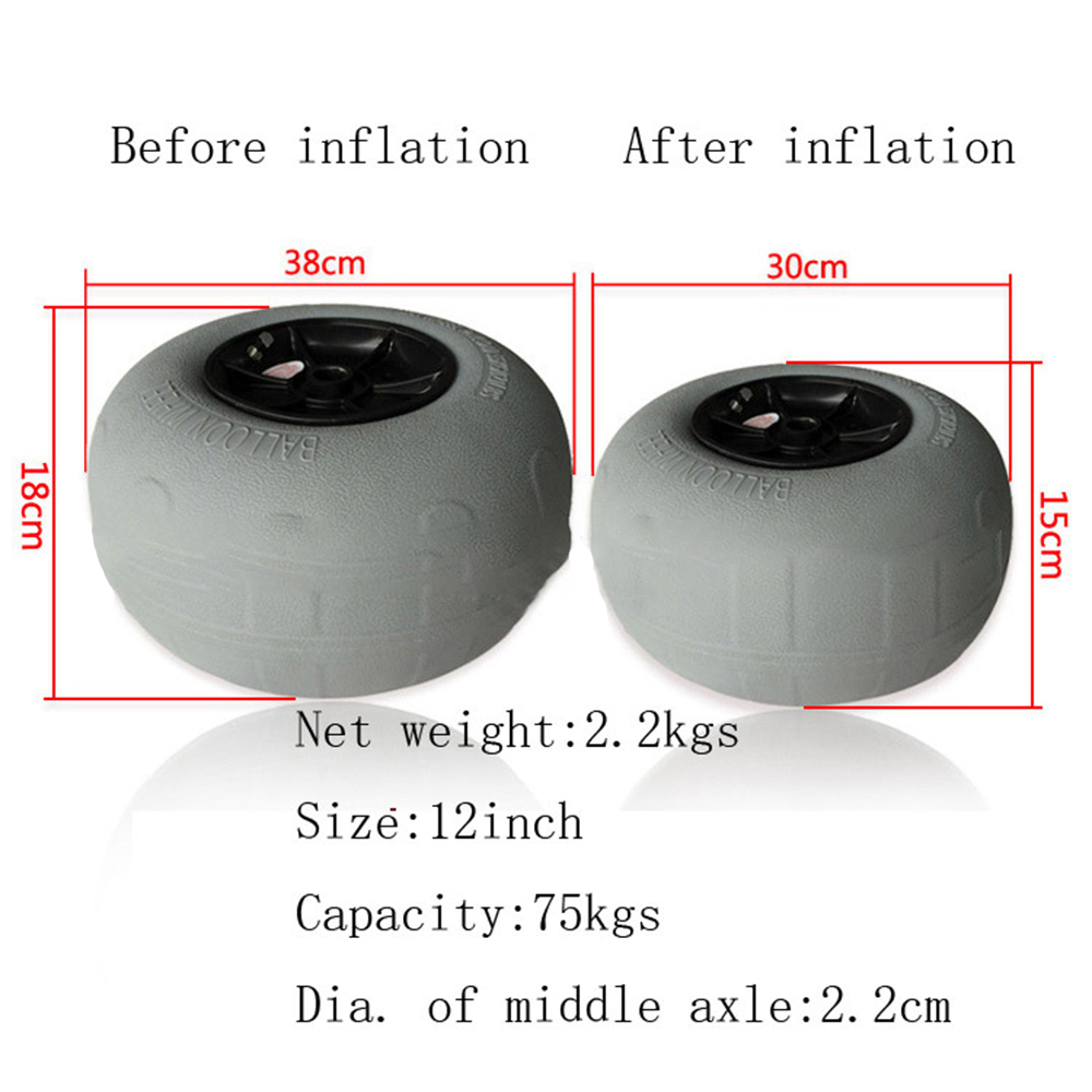 Inflatable Wide Wheel Canoe Bo - Fishing Kayak Cart ulasan dan harga
