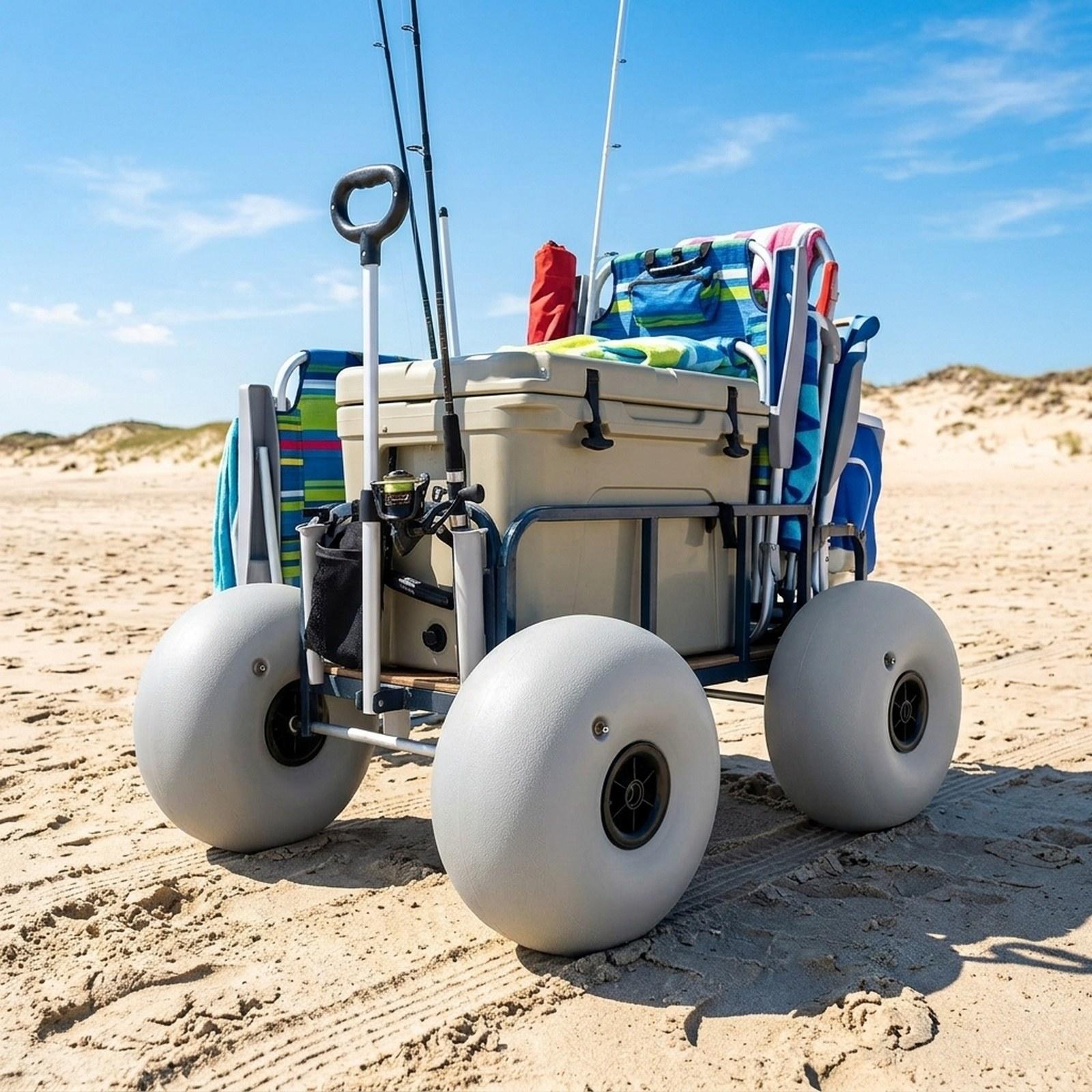 Beach Cart Sand Wheels 16 Inch - Fishing Kayak Cart ulasan dan harga